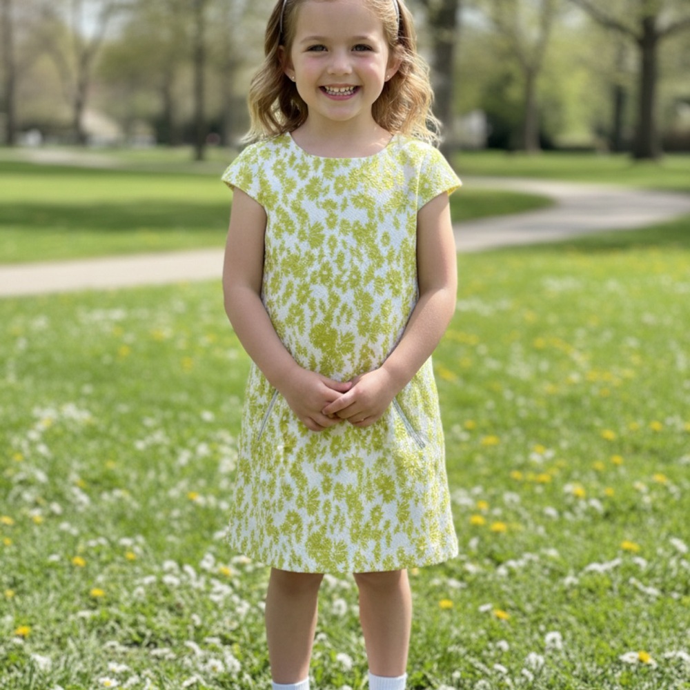 Next Yellow and White Casual Girls Dress